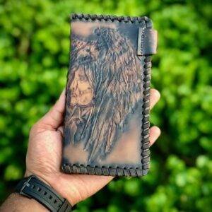 Rugged Leather Travel Wallet